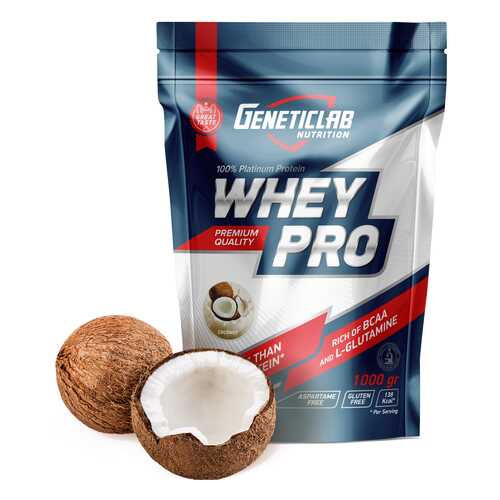 Протеин GeneticLab Nutrition Whey Pro 1000 г Coconut в Декатлон