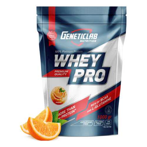 Протеин GeneticLab Nutrition Whey Pro 1000 г Orange в Декатлон