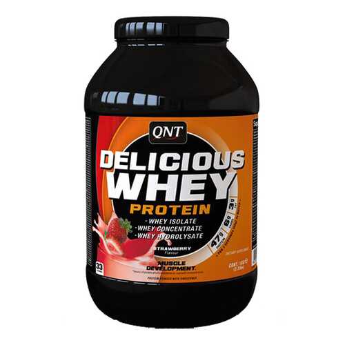 Протеин QNT Delicious Whey Protein 2200 г Strawberry в Декатлон