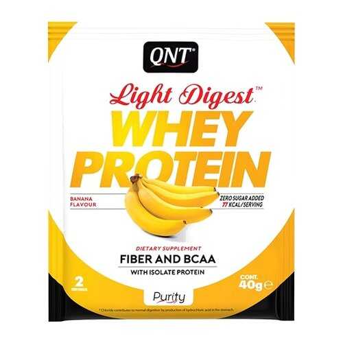 Протеин QNT Whey Protein Light Digest 40 г Banana в Декатлон