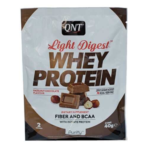 Протеин QNT Whey Protein Light Digest 40 г Hazelnut Chocolate в Декатлон