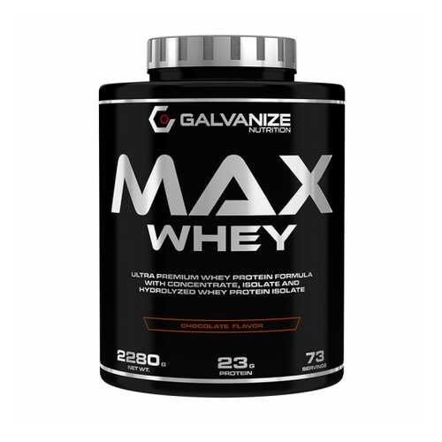 Протеин Сывороточный GALVANIZE Max Whey Protein 2270 г Double Chocolate в Декатлон