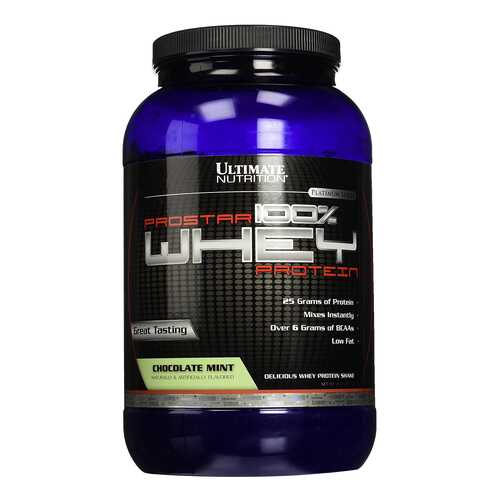 Протеин Ultimate Nutrition Prostar 100% Whey Protein 900 г Chocolate Mint в Декатлон