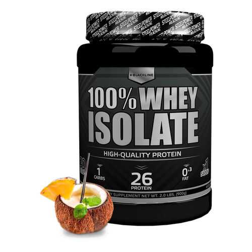 Протеин WHEY ISOLATE (100% изолят), 900 гр, вкус «Пина колада», STEELPOWER в Декатлон