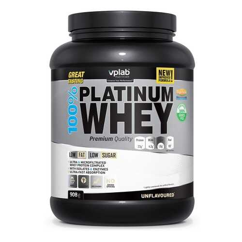 Сывороточный протеин 100% Platinum Whey, вкус «Нейтральный», 908 гр, VPLab в Декатлон