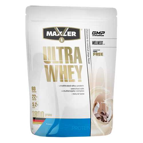 Сывороточный протеин MAXLER Ultra Whey 1800 гр (Шоколадно-кокосовые чипсы) в Декатлон