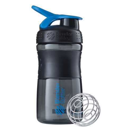 Шейкер BlenderBottle SportMixer 591 мл Black/Cyan черный/бирюзовый в Декатлон