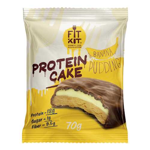 Fit Kit Protein Cake 70 г мини-набор из 3 шт Банановый пудинг в Декатлон