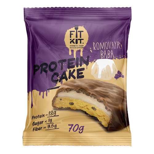 Fit Kit Protein Cake 70 г мини-набор из 3 шт Ромовая баба в Декатлон