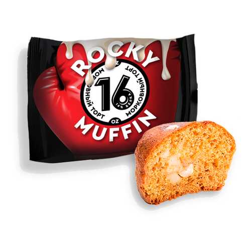 Маффин Mr. Djemius ZERO Rocky Muffin 8 55 г, 8 шт., морковный торт в Декатлон