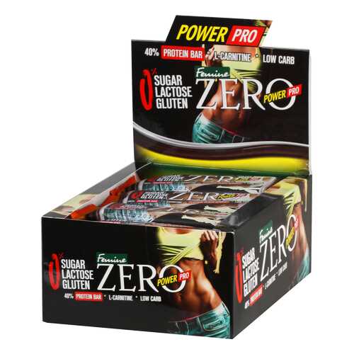 Power Pro Батончики Femine ZERO 50 г, 20 шт, вкус: банан-йогурт в Декатлон