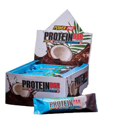 Power Pro Protein Bar 36% 20, с кокосовой стружкой в Декатлон