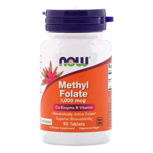 Фолиевая кислота NOW Methyl Folate 1000 90 таблеток в Декатлон