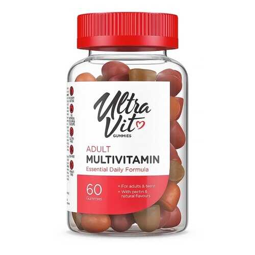 UltraVit Gummies Adult Multivitamin, 60 таб, вкус: апельсин-ваниль в Декатлон