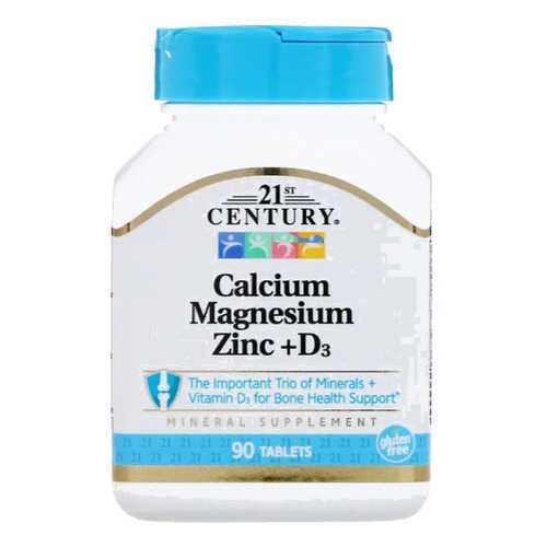 Витаминно-минеральный комплекс 21st Century Calcium Magnesium Zinc 90 таблеток в Декатлон