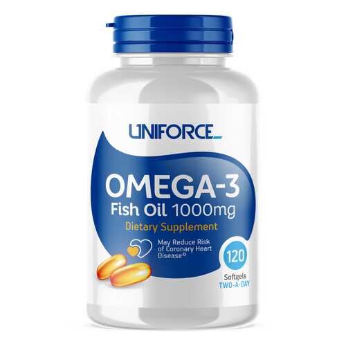 Uniforce Omega-3 1000 мг, 120 капс, вкус: нейтральный в Декатлон