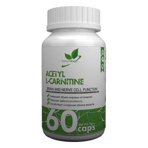 NaturalSupp Ацетил l-карнитин 60 капсул unflavoured в Декатлон