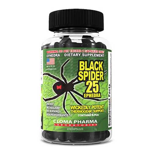Жиросжигатель Cloma Pharma Black Spider 100 капсул в Декатлон