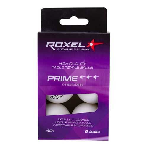 Мяч для настольного тенниса Roxel Prime 3* 6 шт., белый в Декатлон