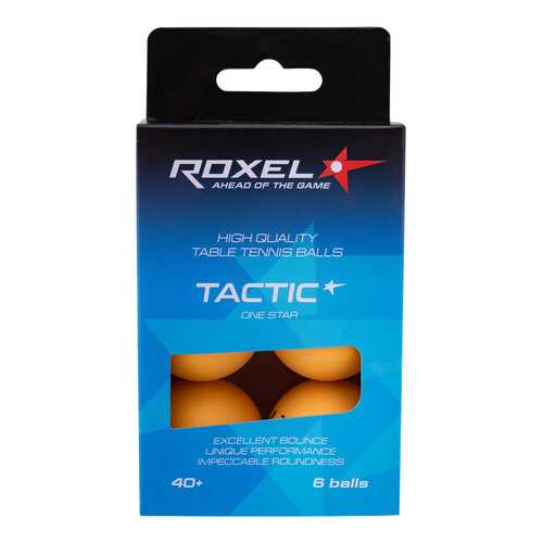 Мяч для настольного тенниса Roxel Tactic 1* 6 шт., оранжевый в Декатлон