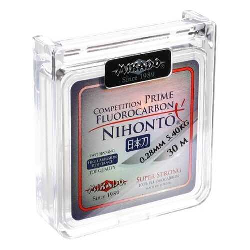 Леска монофильная Mikado Nihonto Fluorocarbon Prime 0,28 мм, 30 м, 5,4 кг в Декатлон