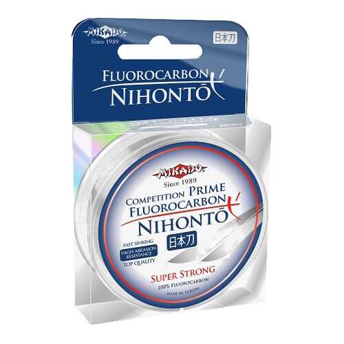 Леска монофильная Mikado Nihonto Fluorocarbon Prime 0,45 мм, 30 м, 12,22 кг в Декатлон