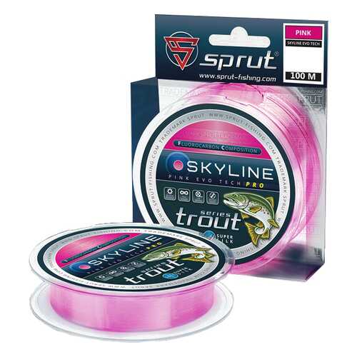 Леска монофильная Sprut Skyline Evo Tech Pro Pink 100 м, 0,165 мм, 4,95 кг в Декатлон