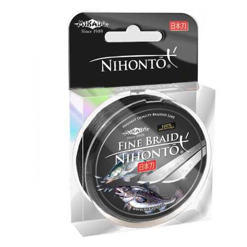 Леска плетеная Mikado Nihonto Fine 0,2 мм, 150 м, 16,6 кг black в Декатлон