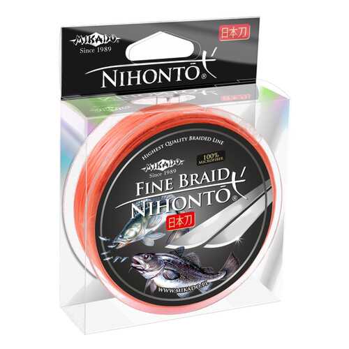 Леска плетеная Mikado Nihonto Fine 0,35 мм, 100 м, 33,4 кг orange в Декатлон