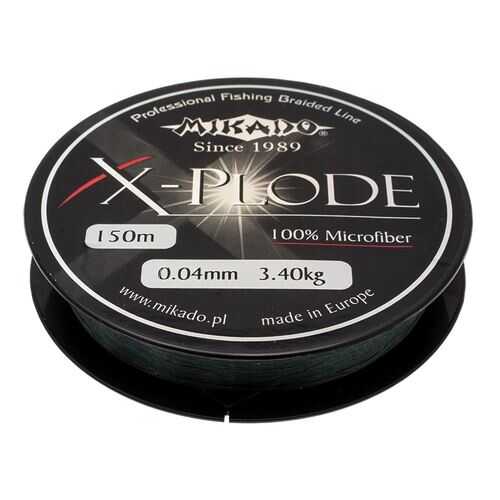 Леска плетеная Mikado X-Plode 0,04 мм, 150 м, 3,4 кг black в Декатлон