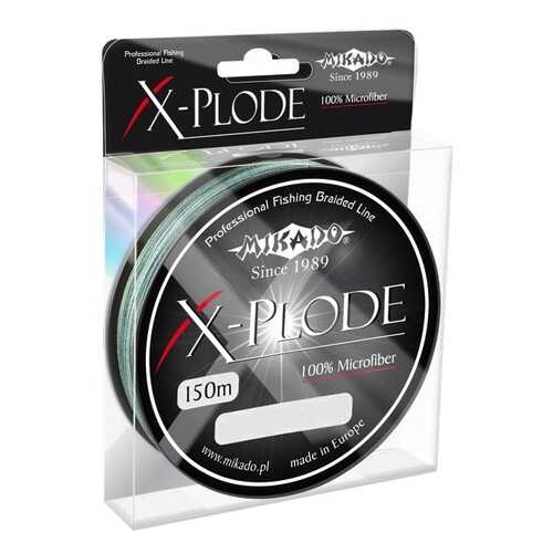 Леска плетеная Mikado X-Plode 0,08 мм, 150 м, 7,25 кг green в Декатлон