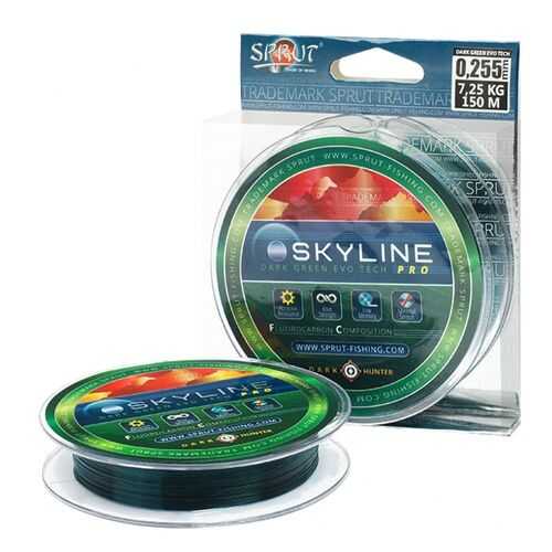 Леска SKYLINE Fluorocarbon Composition Evo Tech PRO Dark Green 150 м в Декатлон