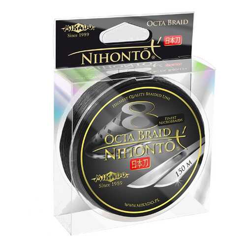 Шнур плетёный Mikado Nihonto Octa Braid Black, 0,14 в Декатлон