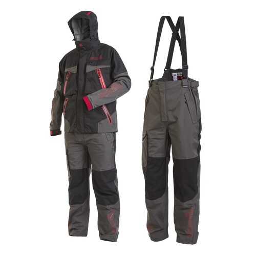 Костюм для рыбалки Norfin Pro Dry 2 Lucky John, серый/красный, L INT, 176-182 см в Декатлон