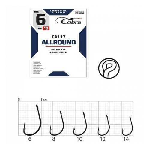 Рыболовные крючки Cobra Allround CA117 №11, 10 шт. в Декатлон