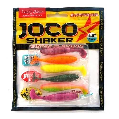 LUCKY JOHN Виброхвосты Съедобные Lj Pro Series Joco Shaker 2.5In (06.35)/mix 6Шт. в Декатлон