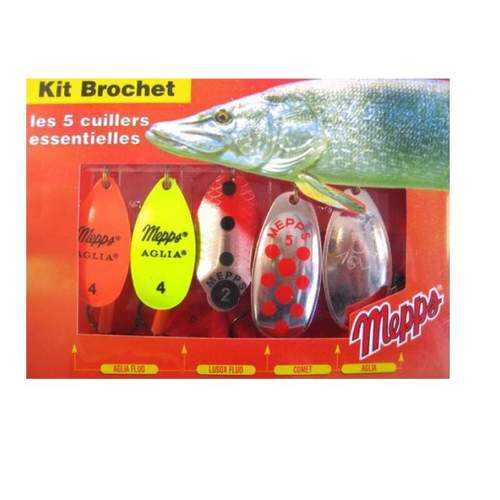 Набор блесен Kit Brochet на Щуку MEPPS 5шт в Декатлон