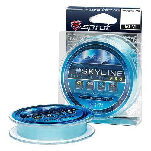 Леска монофильная Sprut Skyline IceTech Pro Blue 50 м, 0,235 мм, 6,80 кг в Декатлон