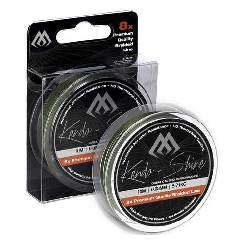 Шнур плетеный Mikado Kendo Shine 8-x HDPE 0,14 мм, 150 м, 11,75 кг green в Декатлон