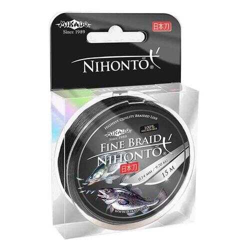 Шнур плетеный Mikado Nihonto Fine Braid 0,14 мм, 15 м, 9,7 кг black в Декатлон