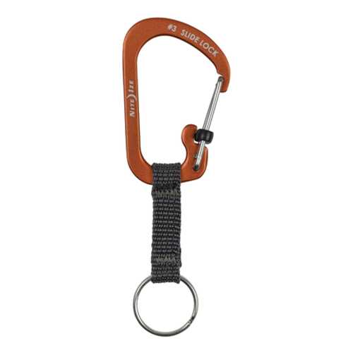 Карабин Nite Ize SlideLock Key Ring #3 CSLAW3-19-R6 Aluminum Orange в Декатлон