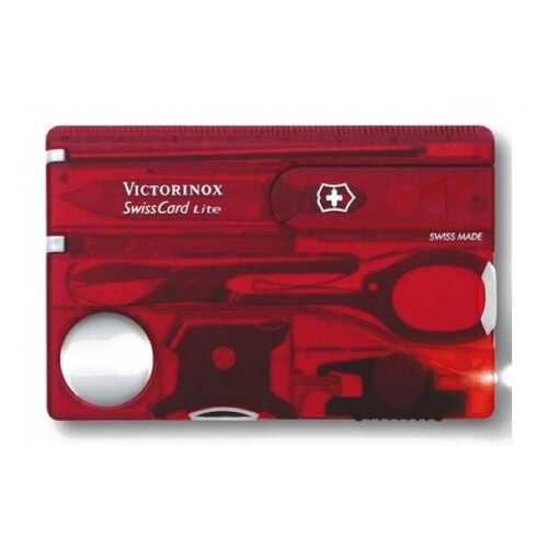 Карта-мультитул Victorinox SwissCard Lite 0.7300.T 82 мм красная, 13 функций в Декатлон