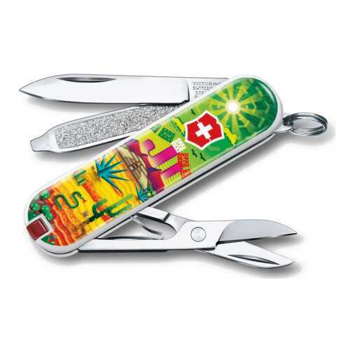 Мультитул-брелок Victorinox Mexican Sunset 0.6223.L1807 58 мм зеленый, 7 функций в Декатлон