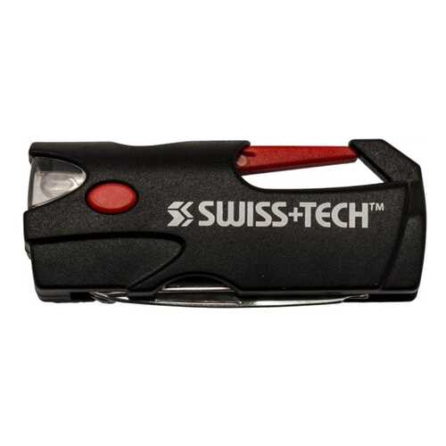 Мультитул Swiss+Tech Carabiner ST33350 69 мм черный, 6 функций в Декатлон