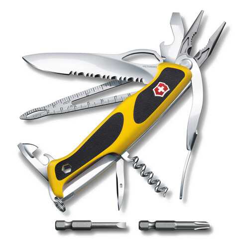 Мультитул Victorinox RangerGrip Boatsman 0.9798.MWC8 130 мм желто-черный, 21 функция в Декатлон