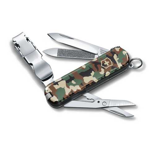 Нож-брелок VICTORINOX NailClip зелёный камуфляж 8 функций в Декатлон