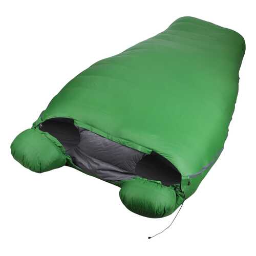 Спальный мешок пуховый Tandem Comfort зеленый в Декатлон