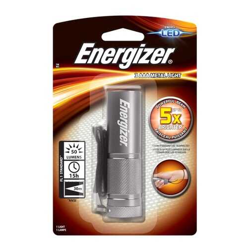 Фонарь Energizer Metal Light 3AAA серебристый (638842) в Декатлон