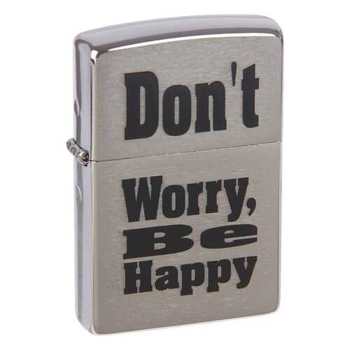 Зажигалка Zippo №200 Don't Worry Brushed Chrome в Декатлон