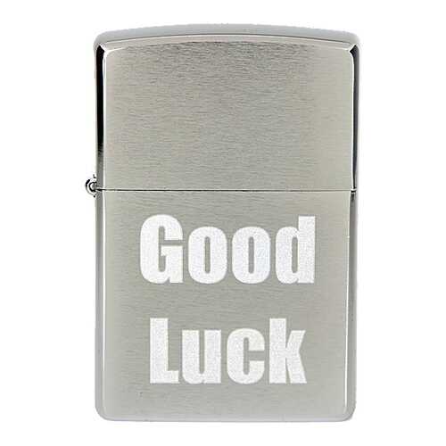 Зажигалка Zippo №200 Good Luck Brushed Chrome в Декатлон